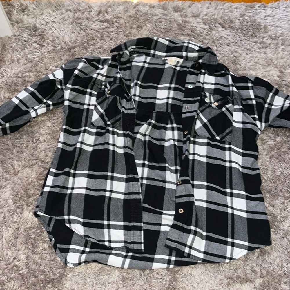 flannel michael kors button down